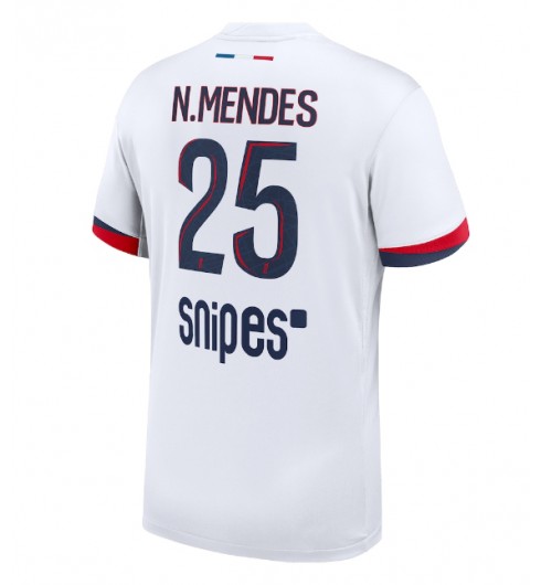 Paris Saint-Germain Nuno Mendes #25 Bortedrakt 2025-26 Korte ermer Paris Saint-Germain Nuno Mendes #25 Bortedrakt 2025-26 Korte ermer